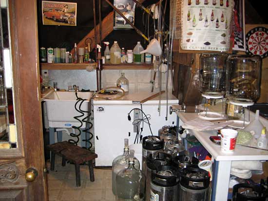 Tight quarters in the previous brewing area. -- 
